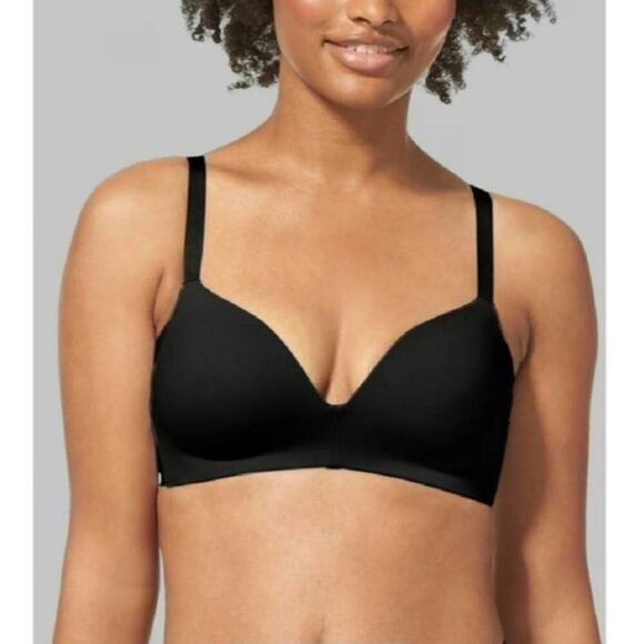 Tommy John Comfort Smoothing Lightly Lined Wireless Bra Size 38C Black - Picture 9 of 9